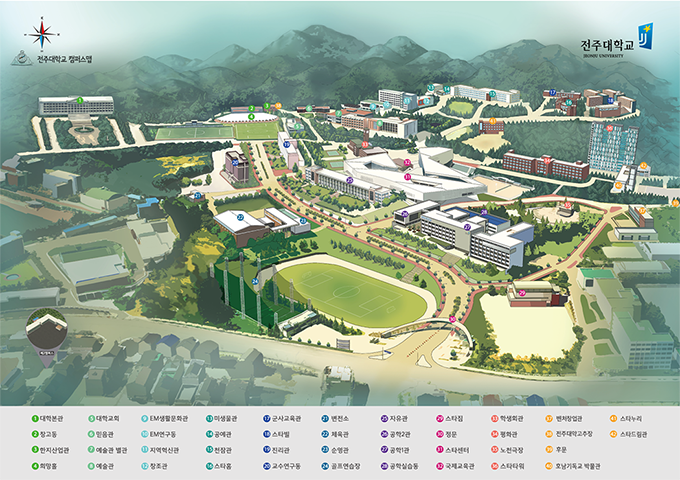 전주대학교 캠퍼스 지도